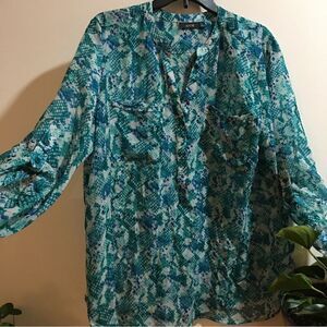 APT 9 Sheer quarter sleeve top